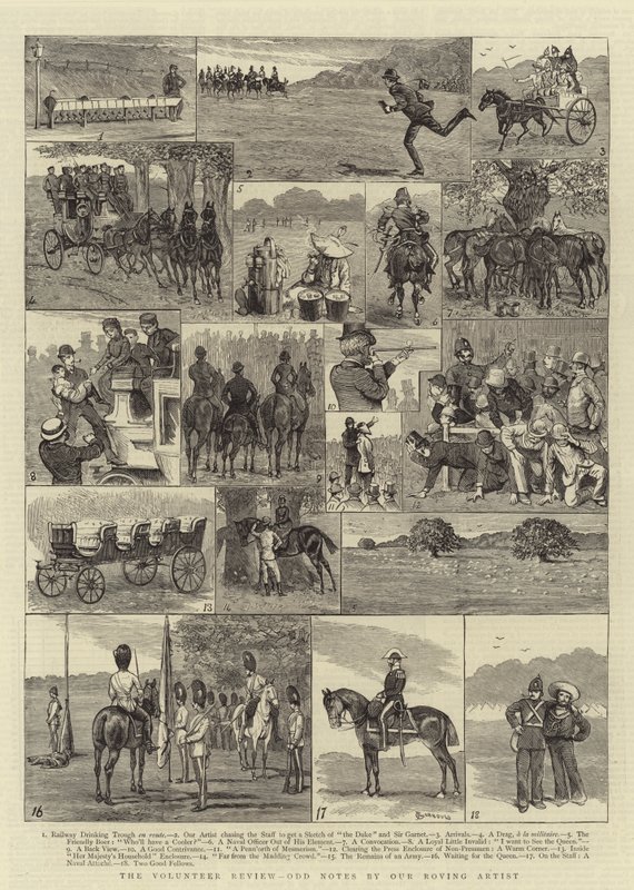 The Volunteer Review, Odd Notes by our Roving Artist by Alfred Chantrey Corbould