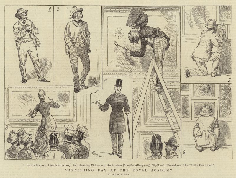 Varnishing Day at the Royal Academy by Alfred Chantrey Corbould