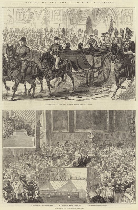 Opening of the Royal Courts of Justice by Alfred Courbould