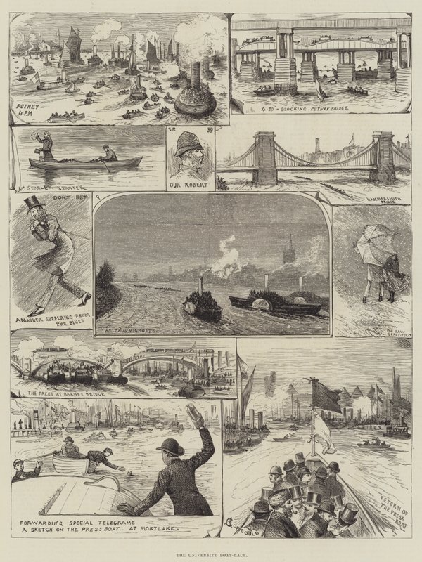 The University Boat-Race by Alfred Courbould