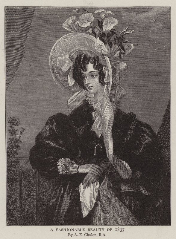 A Fashionable Beauty of 1837 by Alfred Edward Chalon