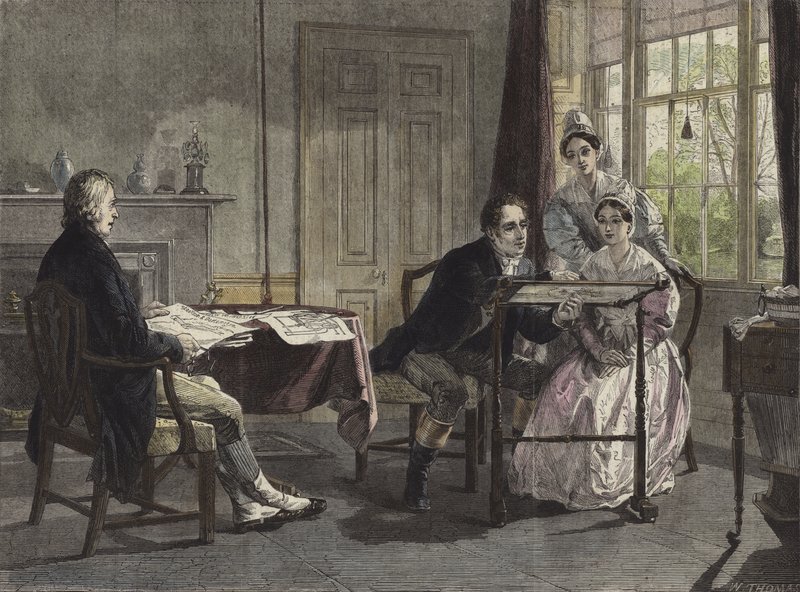 George Stephenson at Darlington in 1823 by Alfred Rankley