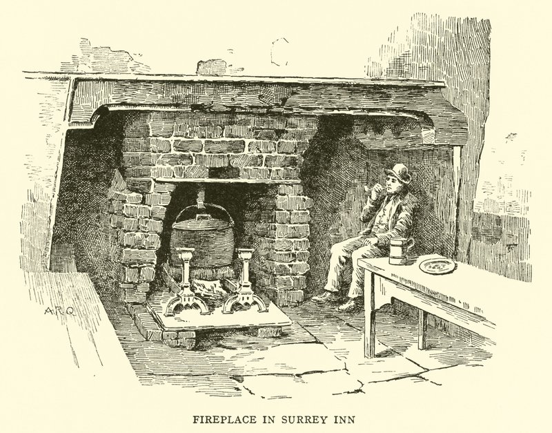 Fireplace in Surrey Inn by Alfred Robert Quinton