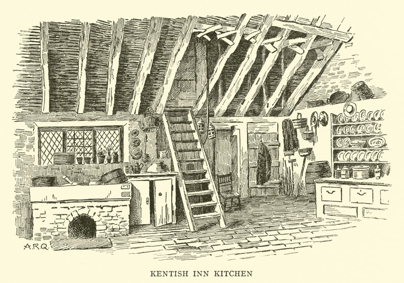 Kentish Inn Kitchen by Alfred Robert Quinton