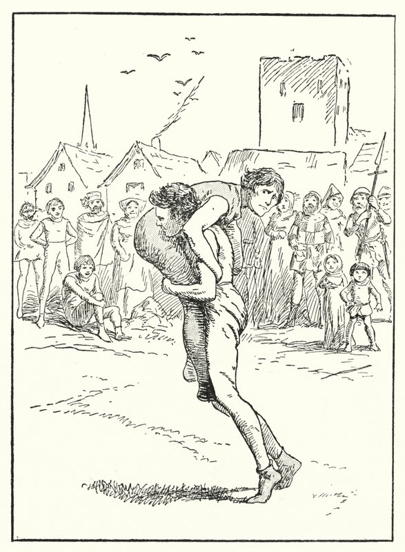 Merrie England: A Wrestling Match by Alfred (after) Pearse