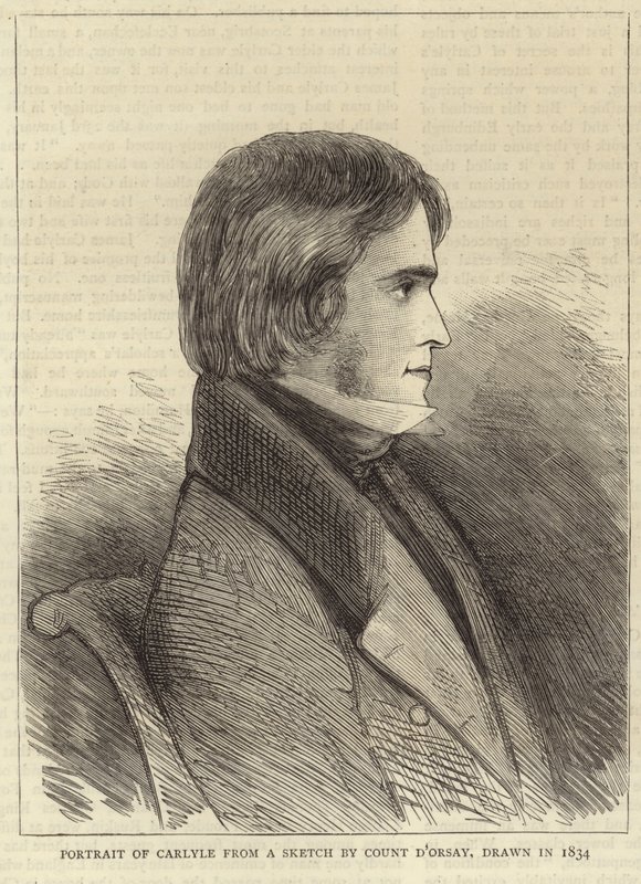 Portrait of Thomas Carlyle by Alfred Comte d
