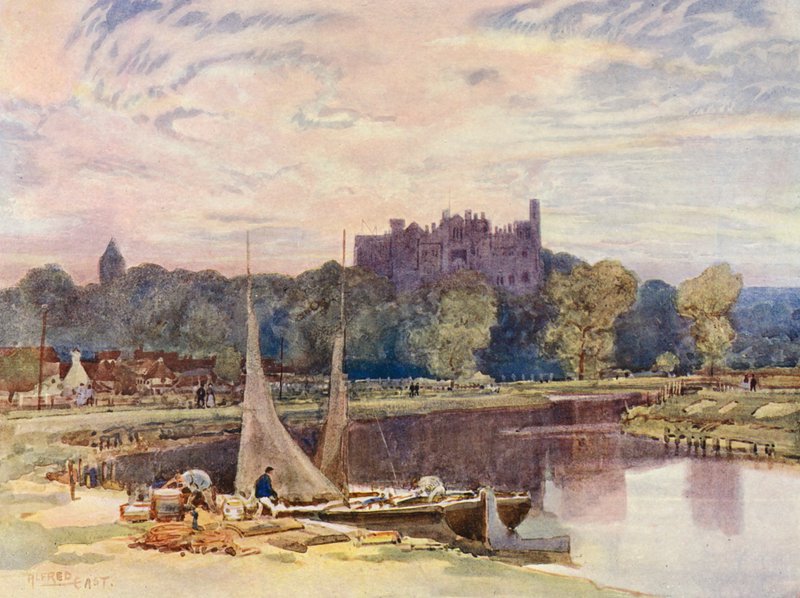 Arundel Castle, from the Arun by Alfred East