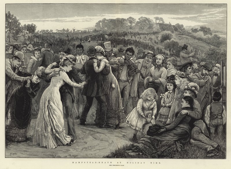 Hampstead Heath at holiday time by Alfred Edward Emslie