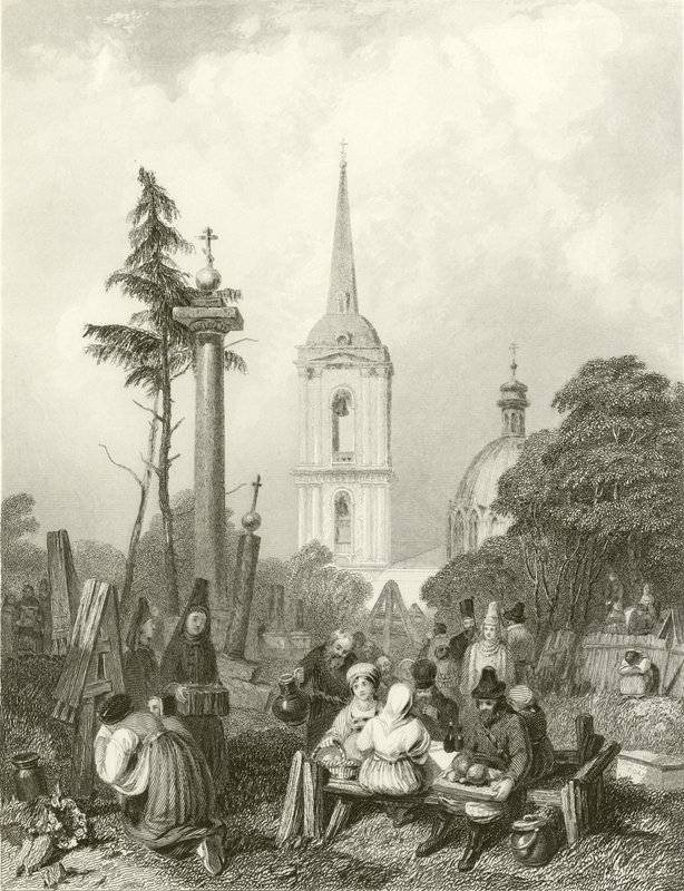 Cemetery of the Smolensko Church by Alfred Gomersal Vickers
