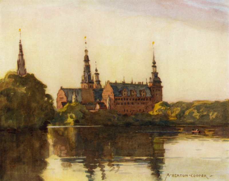 Denmark: Frederiksborg Castle by Alfred Heaton Cooper