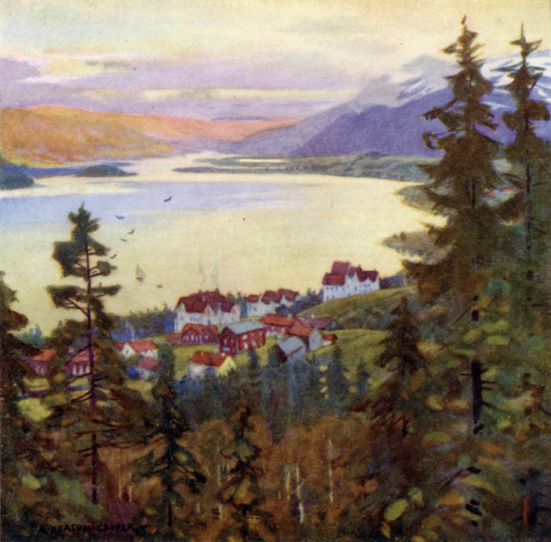 Lake and Village of Are by Alfred Heaton Cooper