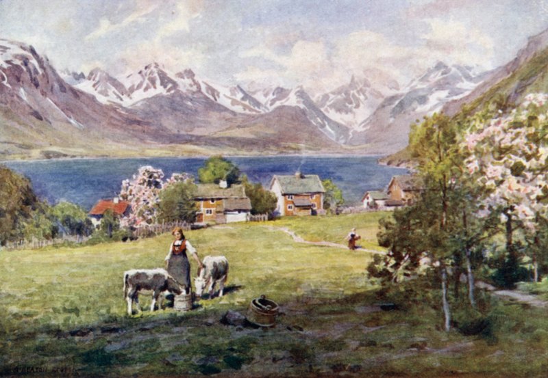 Romsdal Fjord, from Naes by Alfred Heaton Cooper