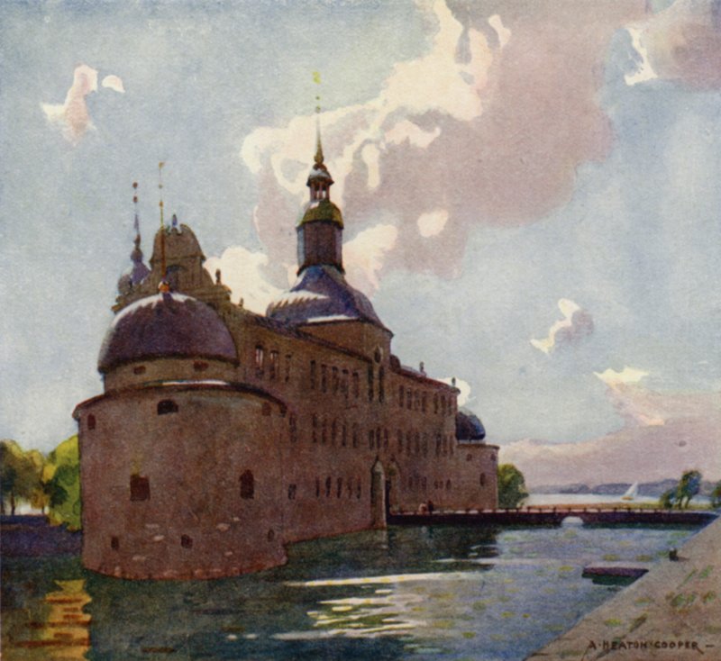 Vadstena Castle, Lake Vattern by Alfred Heaton Cooper