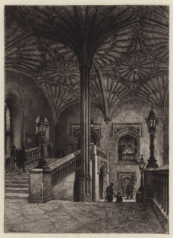 The Staircase of Christ Church by Alfred Louis Brunet Debaines