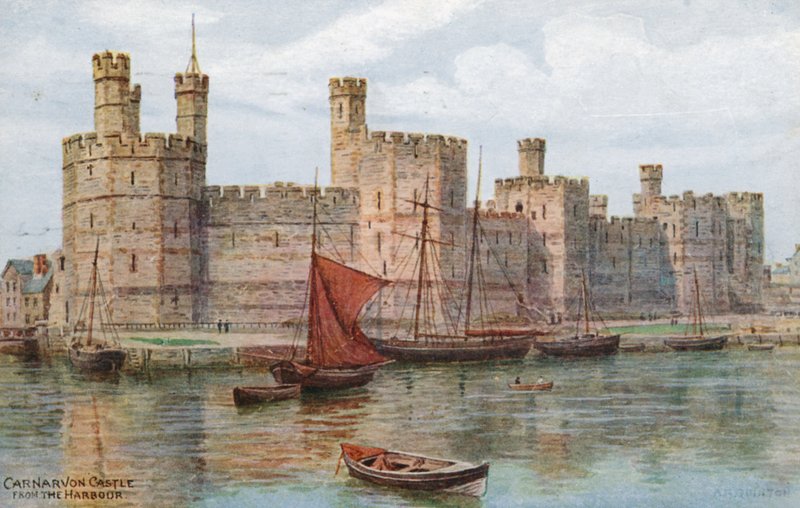 Carnarvon Castle, from the Harbour by Alfred Robert Quinton
