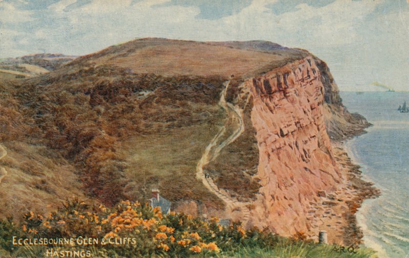 Ecclesbourne Glen and Cliffs, Hastings by Alfred Robert Quinton