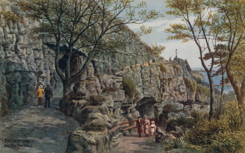Folkestone, The Zig Zag Walk by Alfred Robert Quinton