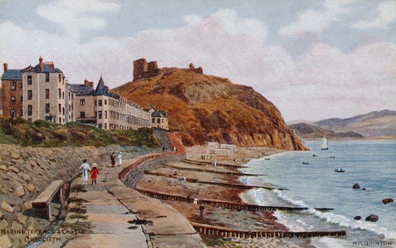 Marine Terrace and Castle, Criccieth by Alfred Robert Quinton