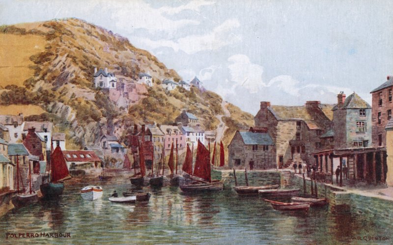 Polperro Harbour by Alfred Robert Quinton