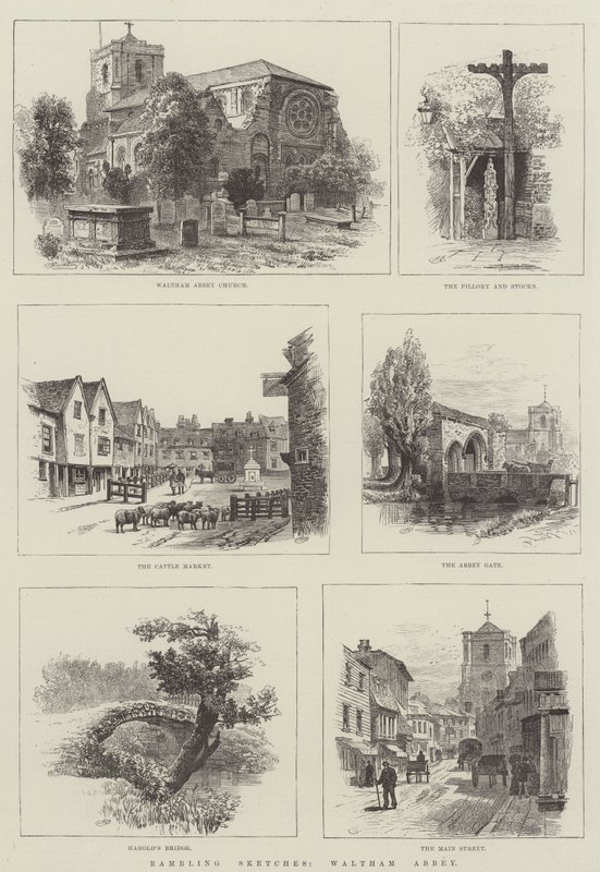 Rambling Sketches, Waltham Abbey by Alfred Robert Quinton