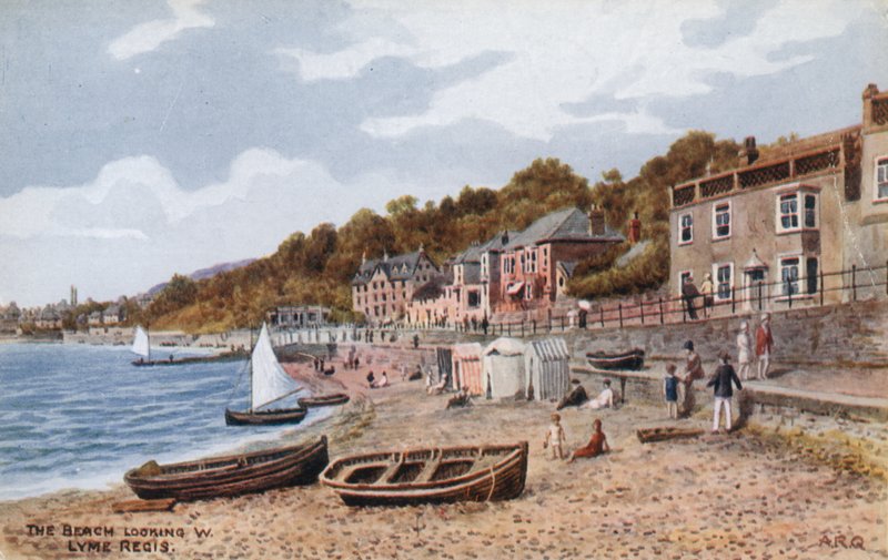 The Beach looking W, Lyme Regis by Alfred Robert Quinton