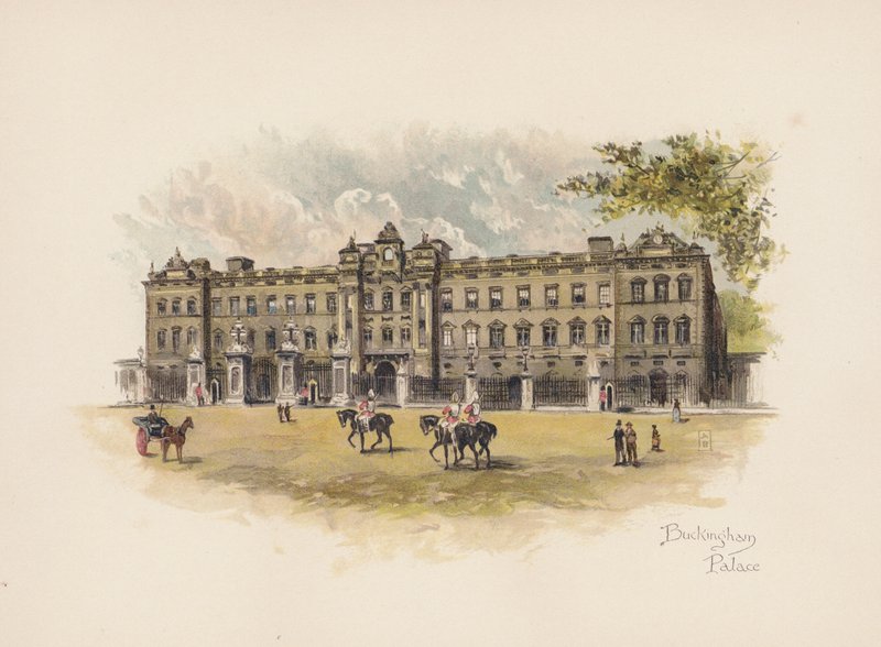 Familiar London: Buckingham Palace by Allan F. Barraud