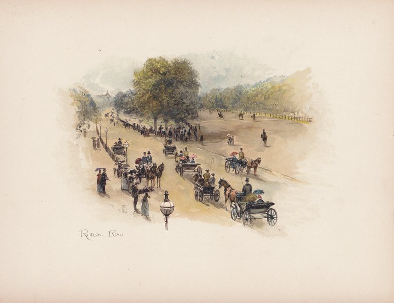Familiar London: Rotten Row by Allan F. Barraud