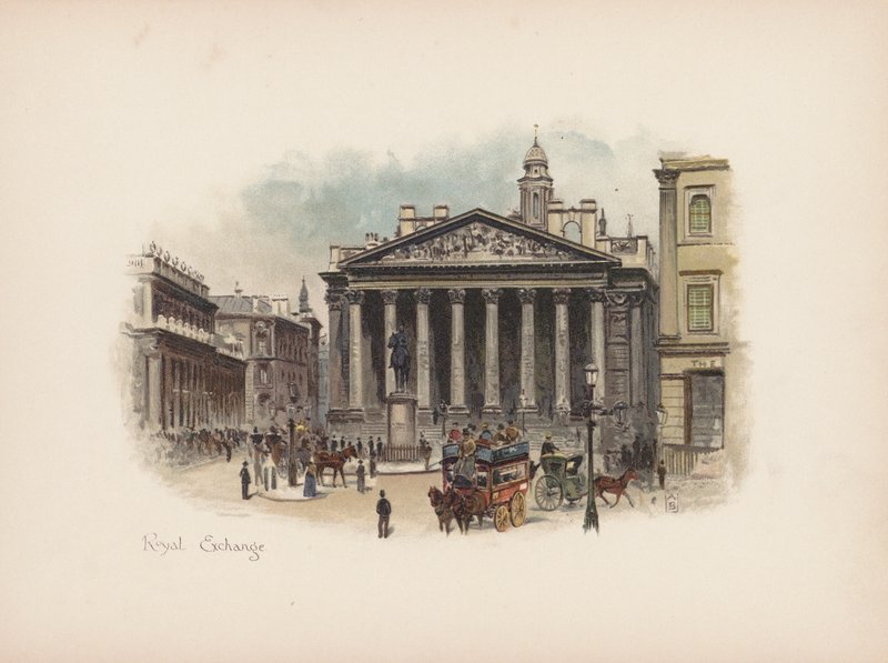 Familiar London: Royal Exchange by Allan F. Barraud