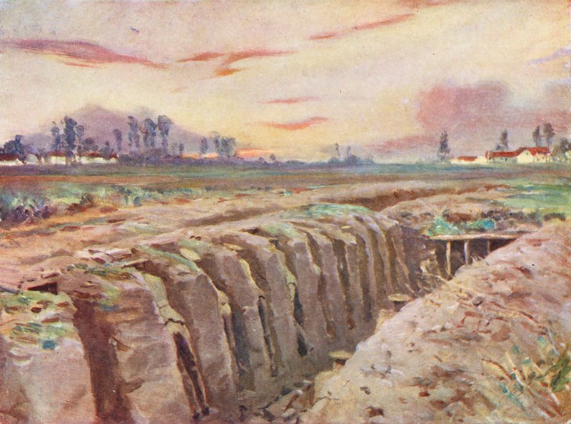 WW1: British Trenches in Flanders by Allan Stewart