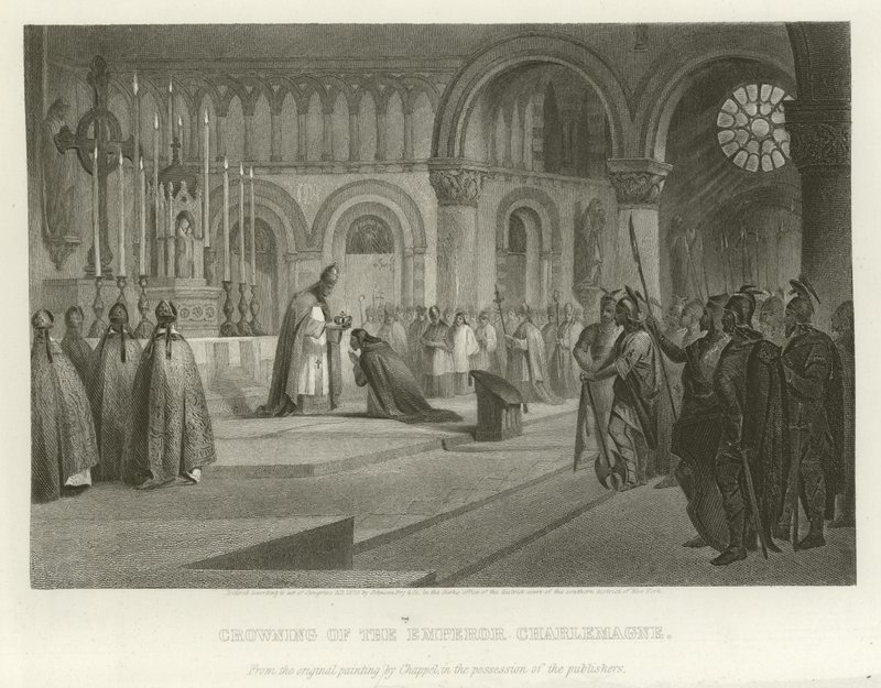 Crowning of the Emperor Charlemagne by Alonzo Chappel