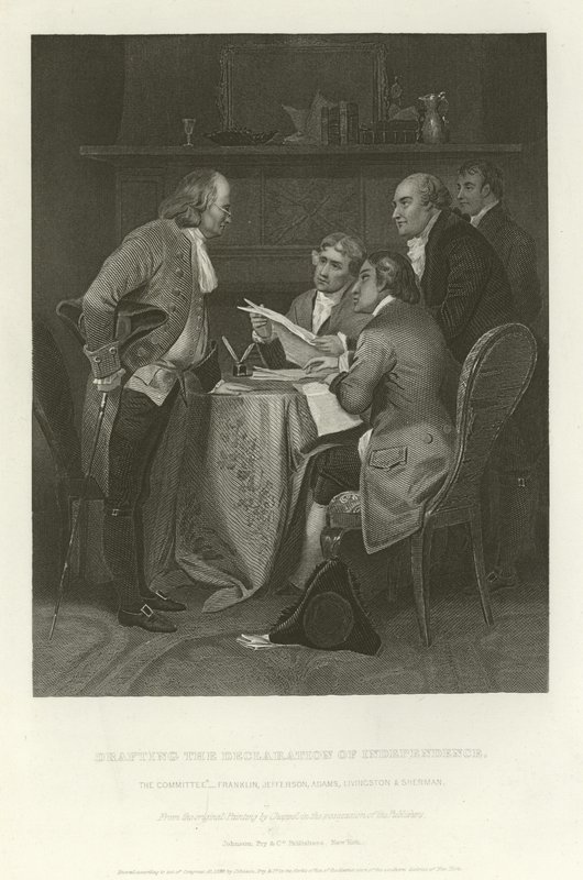Drafting the Declaration of Independence by Alonzo Chappel