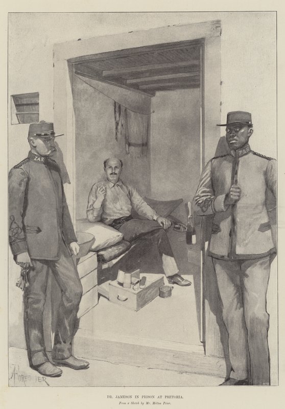 Dr Jameson in Prison at Pretoria by Amedee Forestier