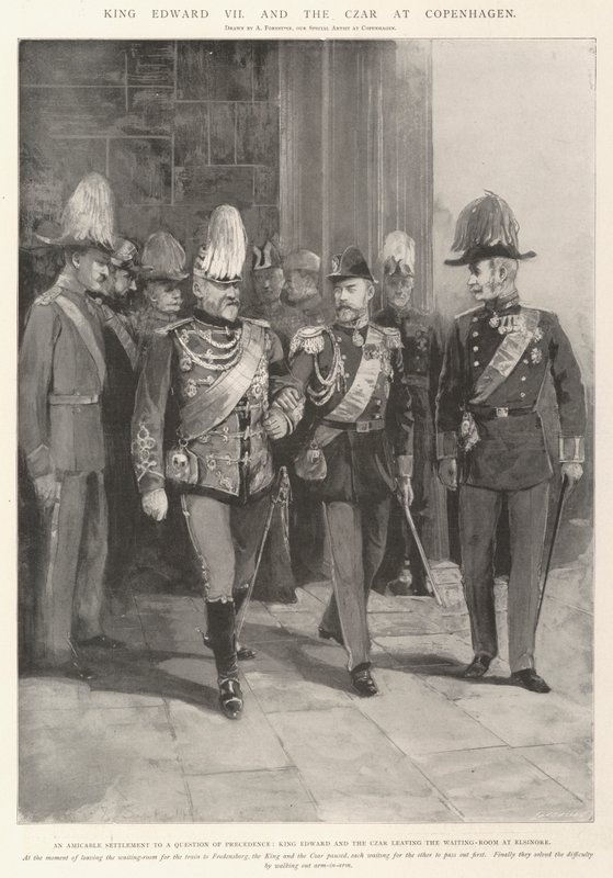 King Edward VII and the Czar at Copenhagen by Amedee Forestier