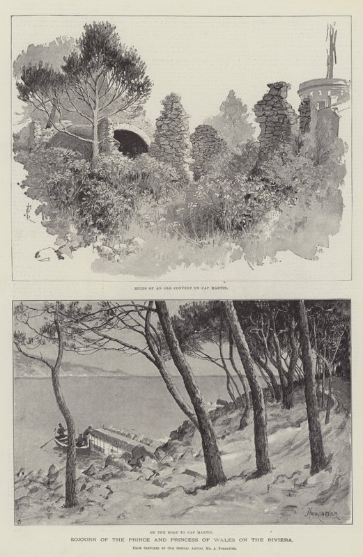 Sojourn of the Prince and Princess of Wales on the Riviera by Amedee Forestier