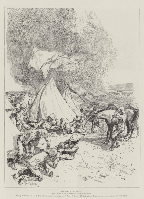 The Dust Devil in Camp by Amedee Forestier