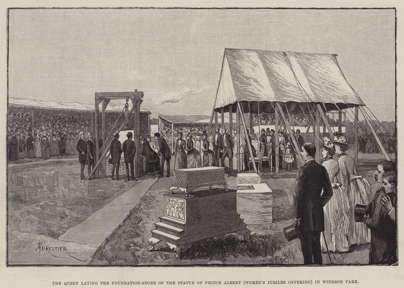 The Queen Laying the Foundation-Stone of the Statue of Prince Albert (Women