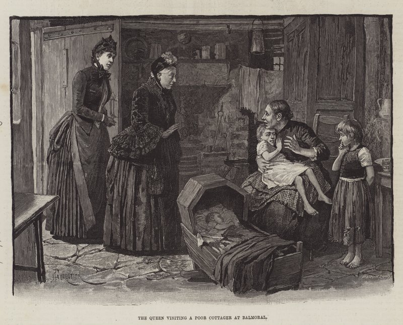 The Queen visiting a Poor Cottager at Balmoral by Amedee Forestier