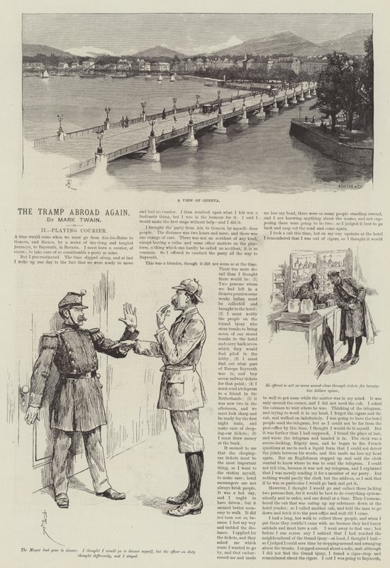 The Tramp Abroad Again, by Mark Twain by Amedee Forestier