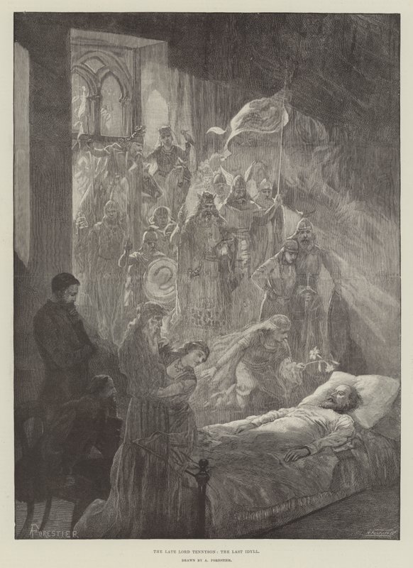 The Late Lord Tennyson, the Last Idyll by Amedee Forestier
