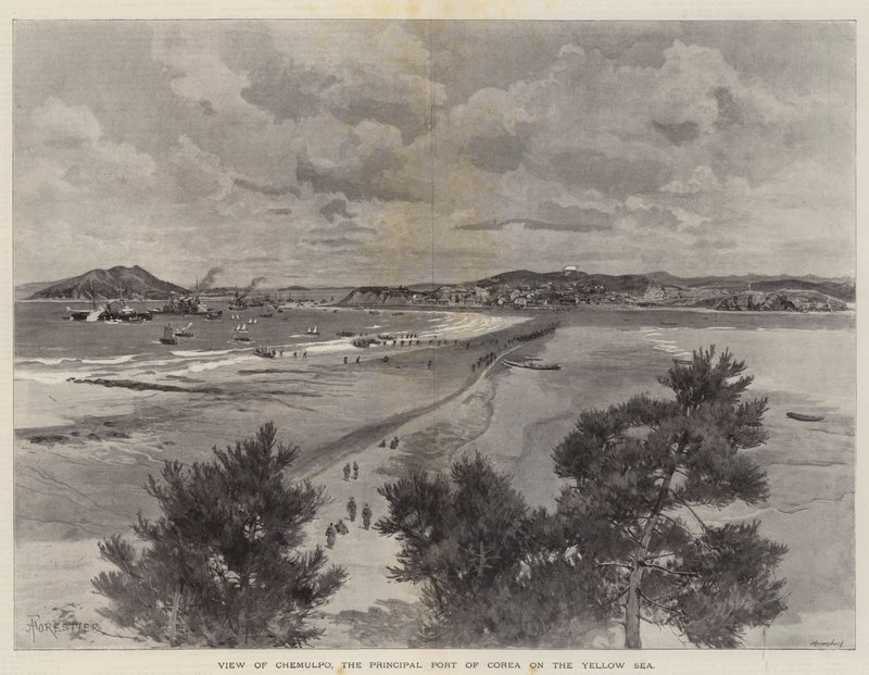View of Chemulpo, the Principal Port of Corea on the Yellow Sea by Amedee Forestier