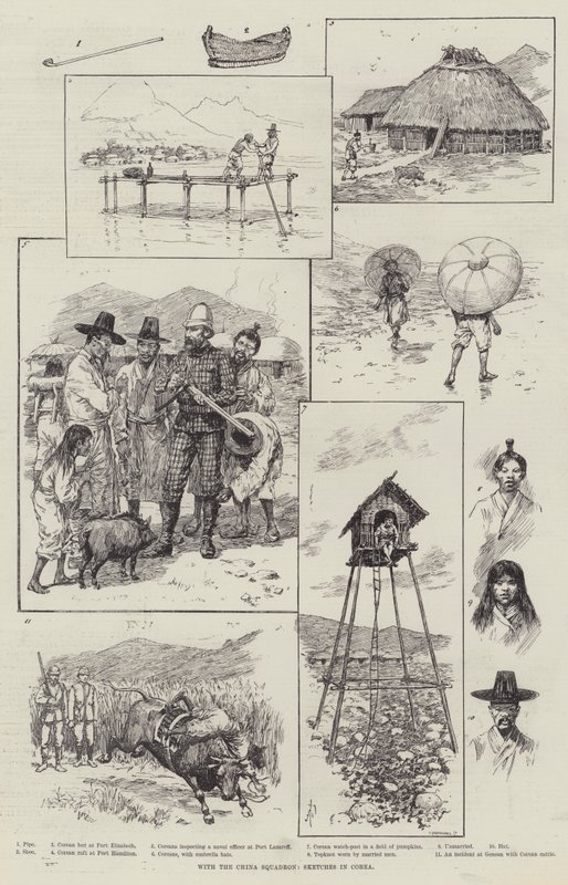 With the China Squadron, Sketches in Corea by Amedee Forestier