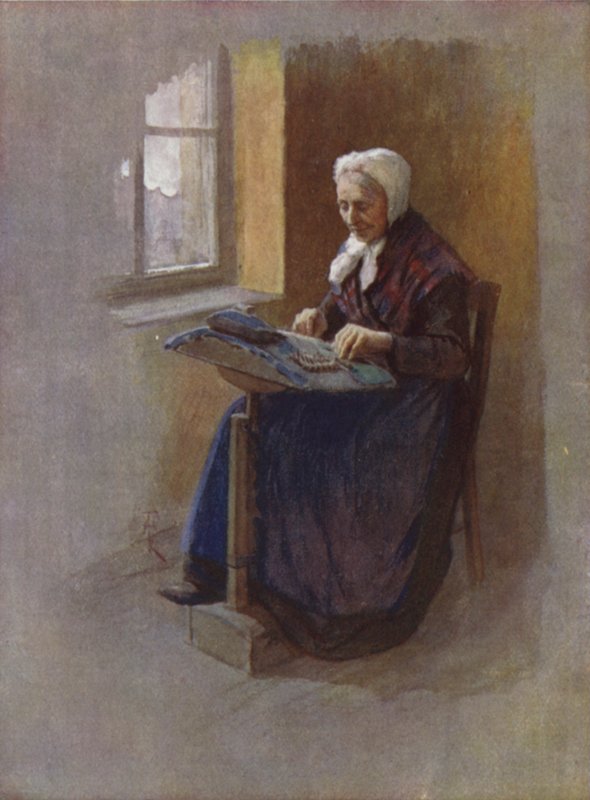 An Old Lace-Maker, Ghent by after Amedee Forestier