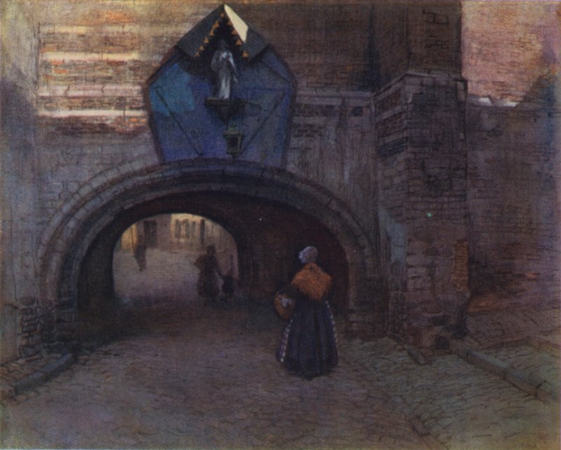 Archway under the Vieille Boucherie, Antwerp by after Amedee Forestier