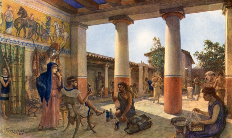 Domestic Life in Ancient Greece by after Amedee Forestier