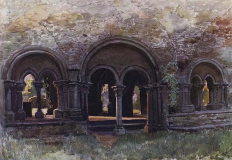 The Ruins of the Cloisters of the Abbey of St Bavon, Ghent by after Amedee Forestier