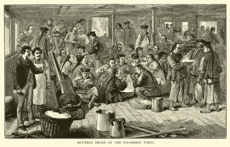 Between Decks on the Steamship Tokio by American School