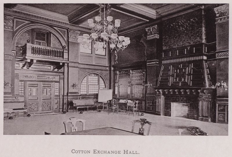 Cotton Exchange Hall by American Photographer (after)