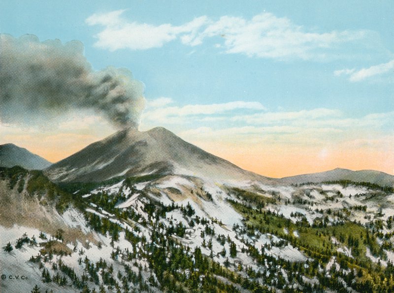 Mount Lassen in Eruption by American Photographer (after)
