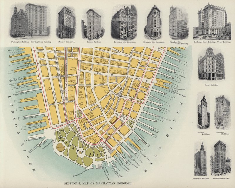 Map of Manhattan Borough by American Photographer