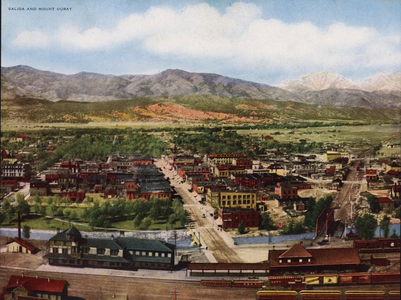 Salida and Mount Ouray by American Photographer